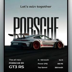 Porsche car poster
